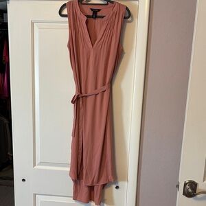 White House Black Market Sleeveless High Low Dress in Rose